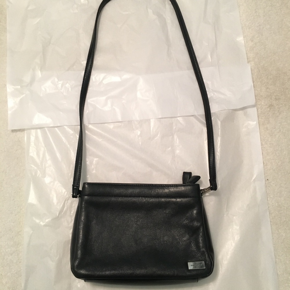 Coletta Genuine Leather Crossbody Bag Black